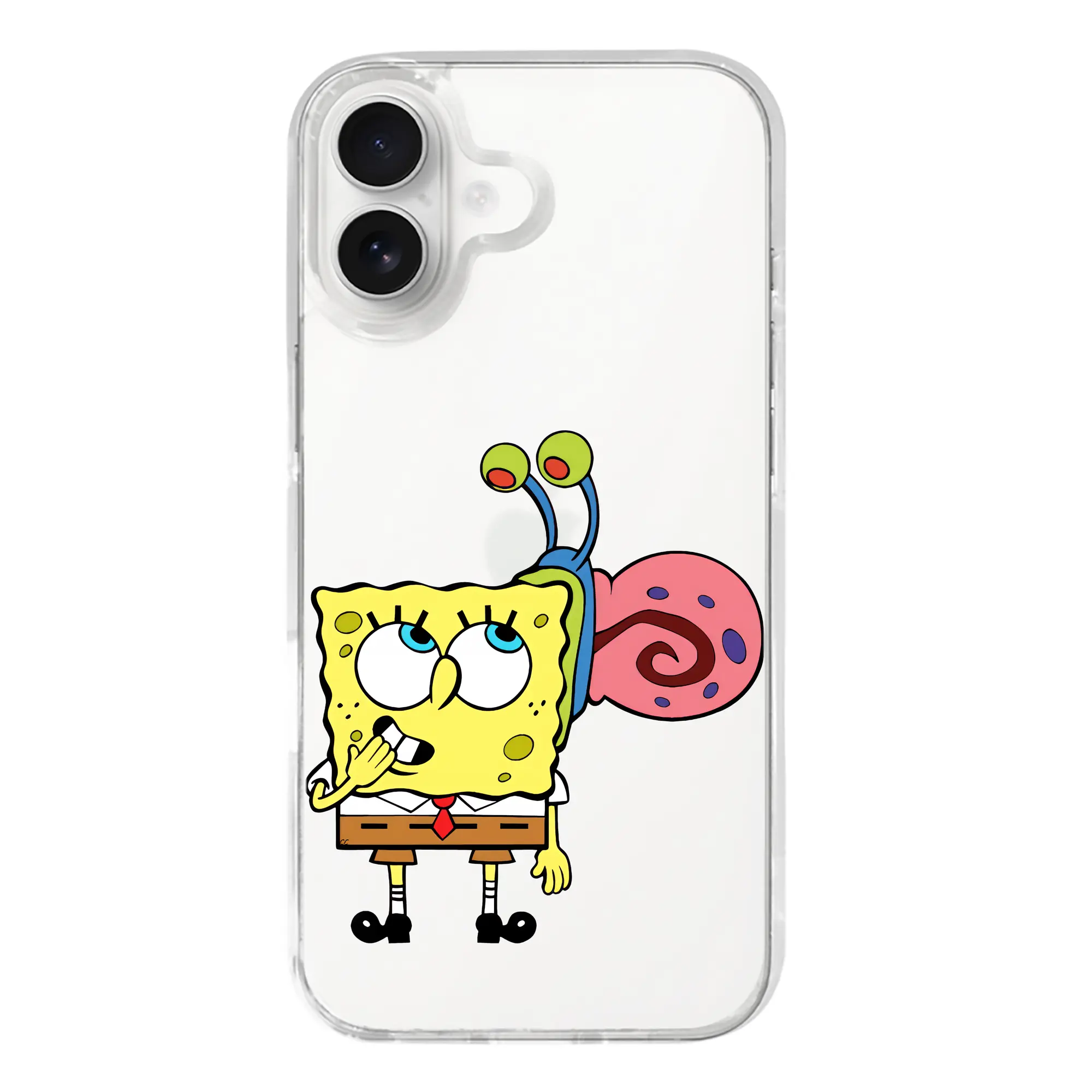 スポンジボブ グッズ カタツムリさん - iPhone 17シリーズ 透明スマホケース – 薄型・耐衝撃・精密フィット保護カバー